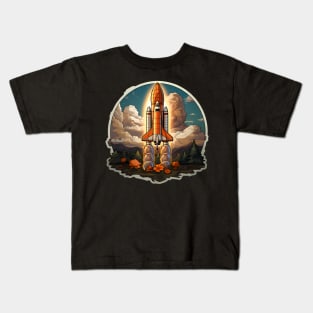 AI Generated Rocketship Kids T-Shirt